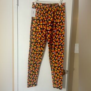 Candy Corn Print Leggings - Orange/Yellow Women’s